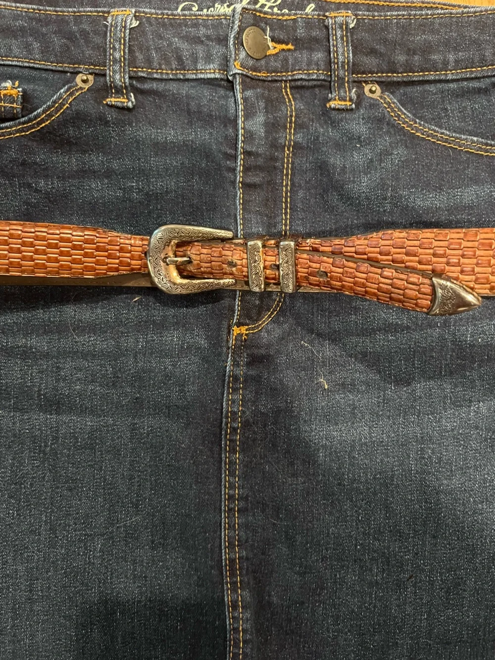 Classic Brown Imported Italian Leather Men's Belt with Silver Buckle